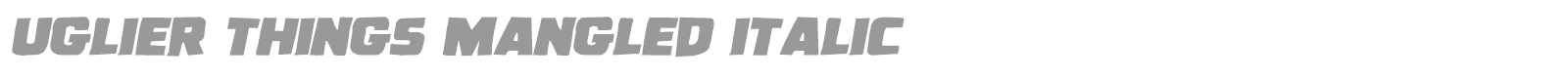 Uglier Things font preview