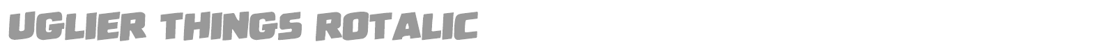 Uglier Things font preview