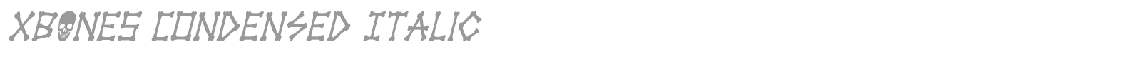 X Bones font preview