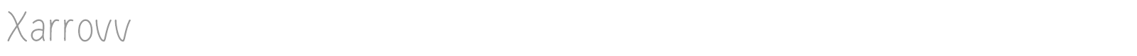 Xarrovv font preview