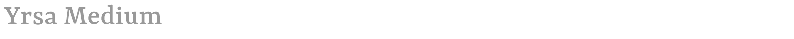 Yrsa font preview