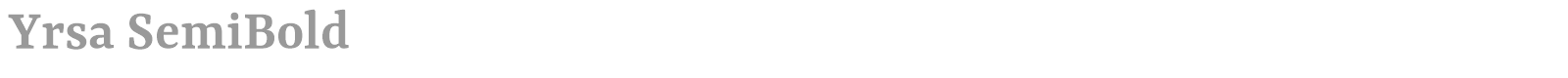 Yrsa font preview
