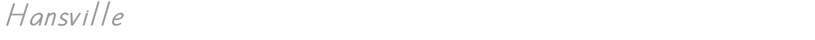 Hansville font preview