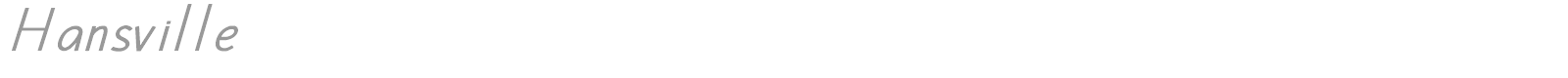Hansville font preview