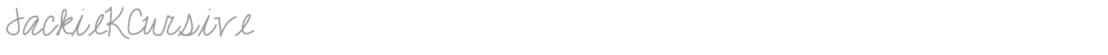Jackie K Cursive font preview
