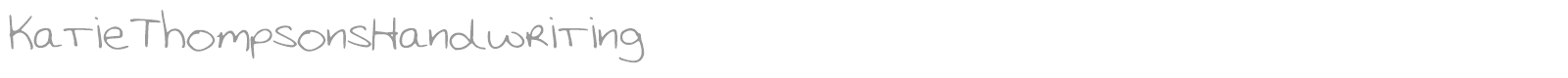 Katie Thompsons Handwriting font preview