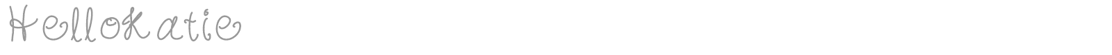 Hello Katie font preview