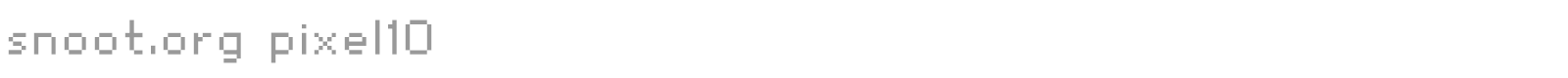 Snoot.org px10 font preview