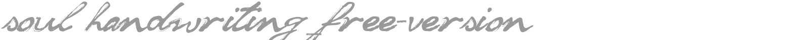 Soul Handwriting font preview