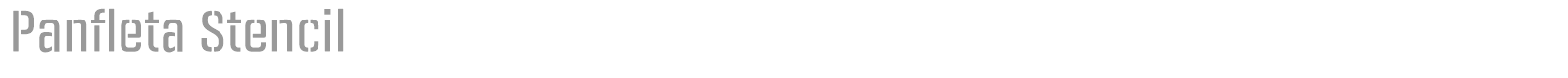 Panfleta Stencil Reg font preview
