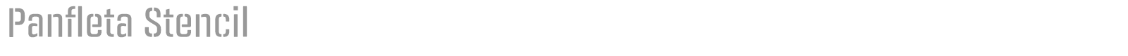Panfleta Stencil Reg font preview