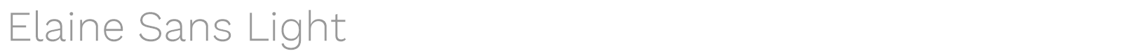 Elaine Sans font preview
