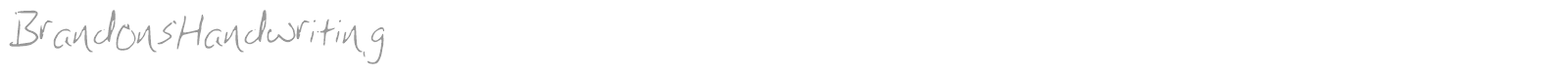 Brandons Handwriting font preview