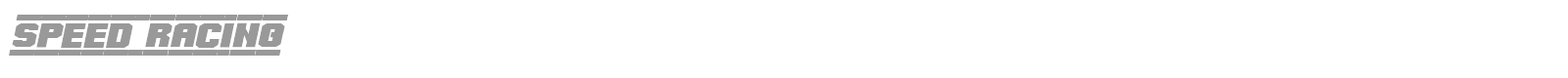 Speed Racing font preview