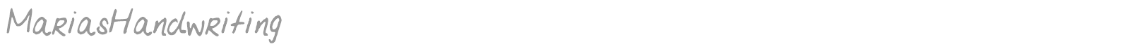 Marias Handwriting font preview
