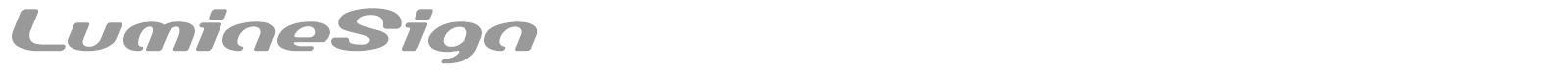 Lumine Sign font preview