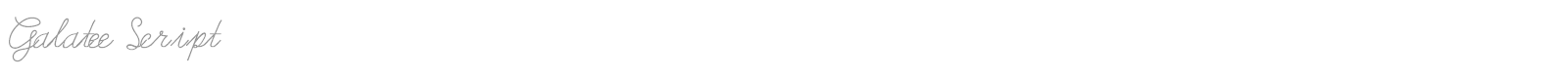 Galatee Script font preview