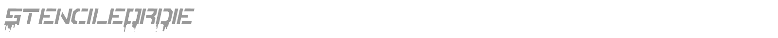 Stencile Or Die font preview