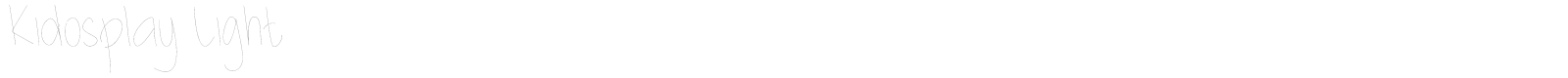 Kidosplay font preview