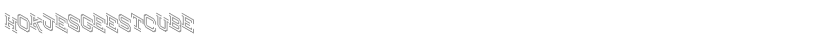 Hokjesgeest Cube font preview