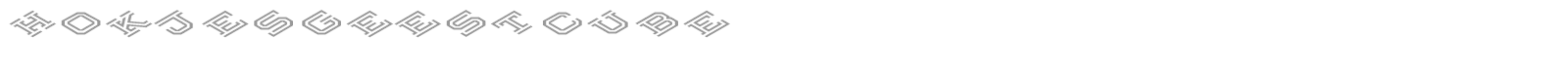 Hokjesgeest Cube font preview