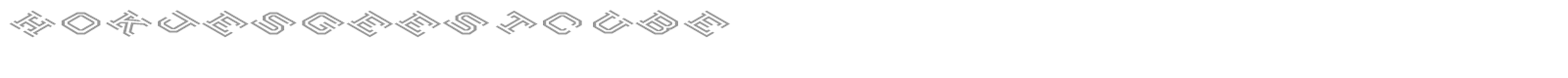 Hokjesgeest Cube font preview