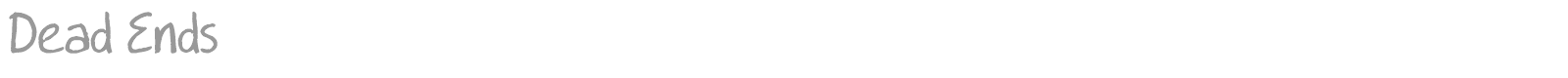 Dead Ends Lettering font preview
