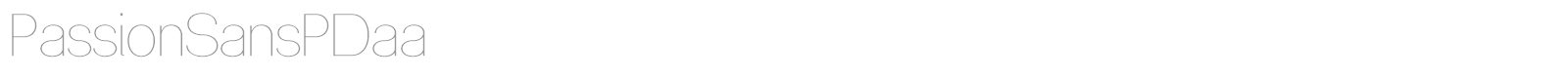 Passion Sans font preview