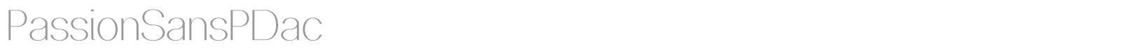 Passion Sans font preview