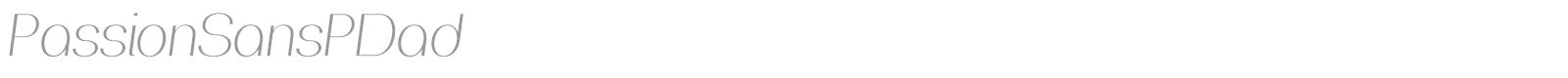 Passion Sans font preview