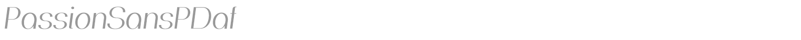 Passion Sans font preview