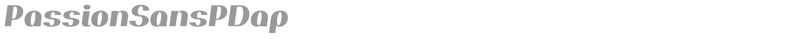 Passion Sans font preview