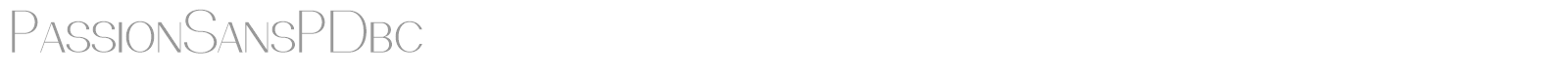 Passion Sans font preview