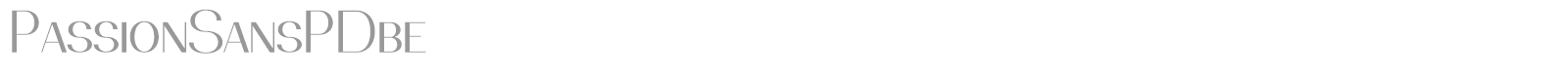 Passion Sans font preview