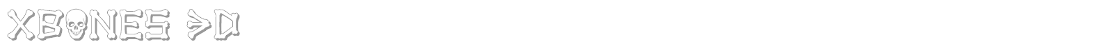 Xbones font preview