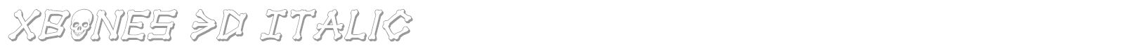 Xbones font preview