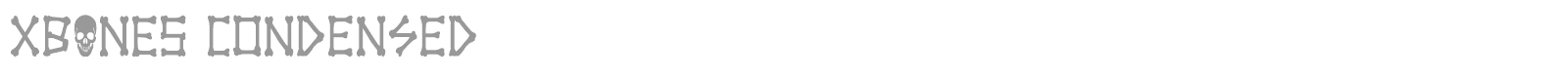 Xbones font preview
