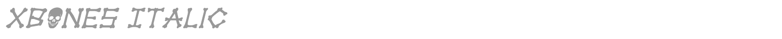 Xbones font preview