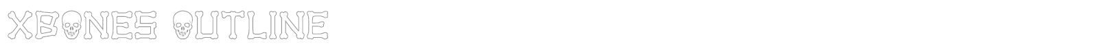 Xbones font preview