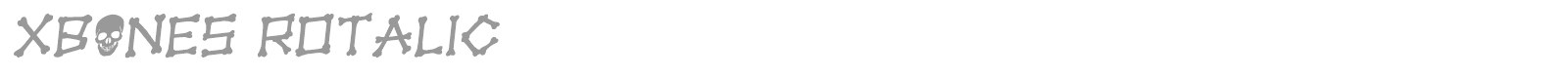 Xbones font preview