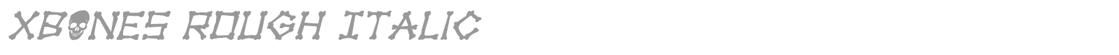 Xbones font preview