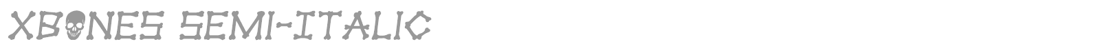Xbones font preview