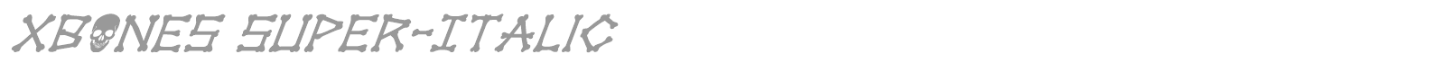 Xbones font preview