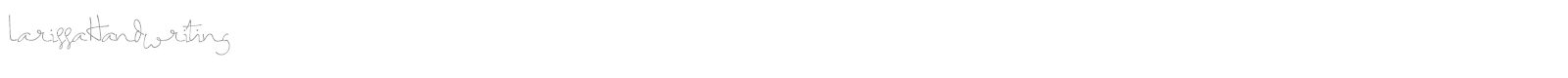 Larissa Handwriting font preview