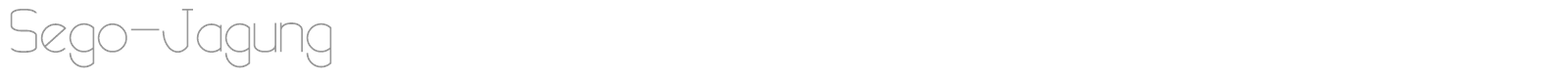 Sego-Jagung font preview