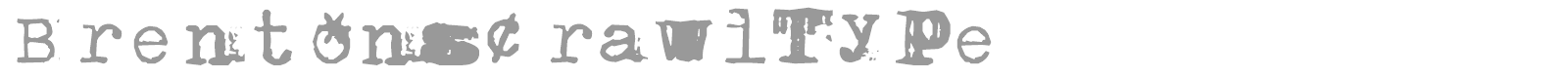 BrentonscrawlType font preview