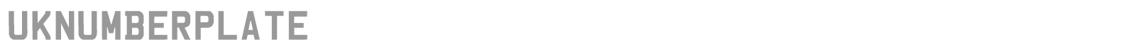 UK Number Plate font preview