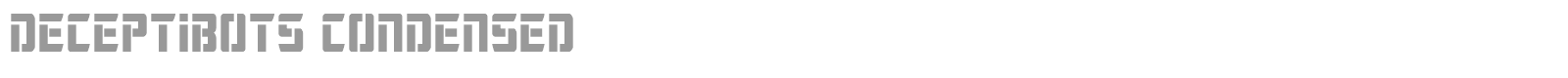 Deceptibots font preview