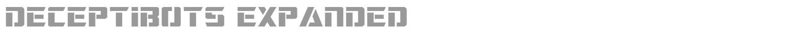 Deceptibots font preview
