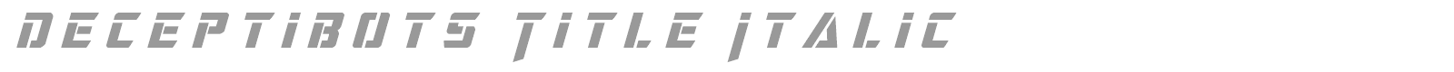 Deceptibots font preview